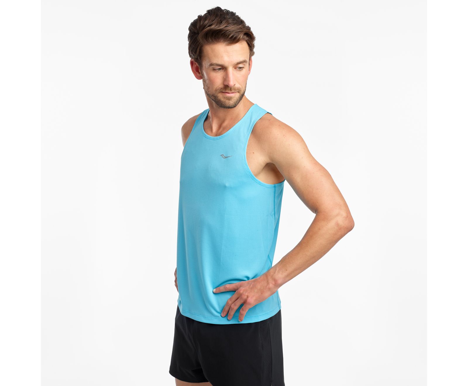 Saucony Stopwatch Singlet Men\'s Tanks Blue | AU 667JPQJ